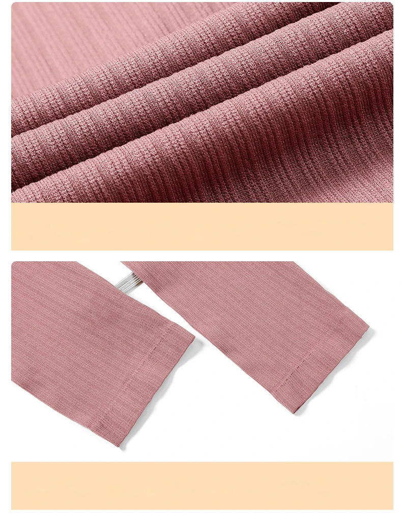 2-teiliges warmes Thermo-Unterwäscheset für Damen, sexy Unterwäsche, lange Unterhosen, Herbst-Winter-Thermo-Set, Damenkleidung mit mittelhohem Kragen und formgebendem Design. – Detail 17