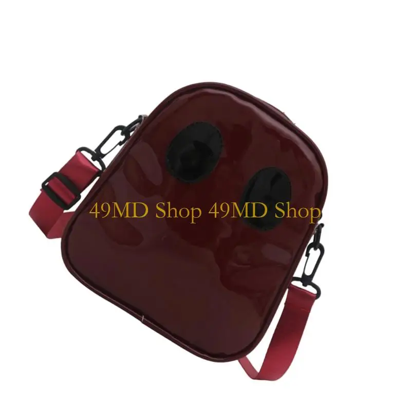 

49MD Halloween Skeleton Print Crossbody Purse Splash Proof PU Fabric Compact Storage For Essential Organization