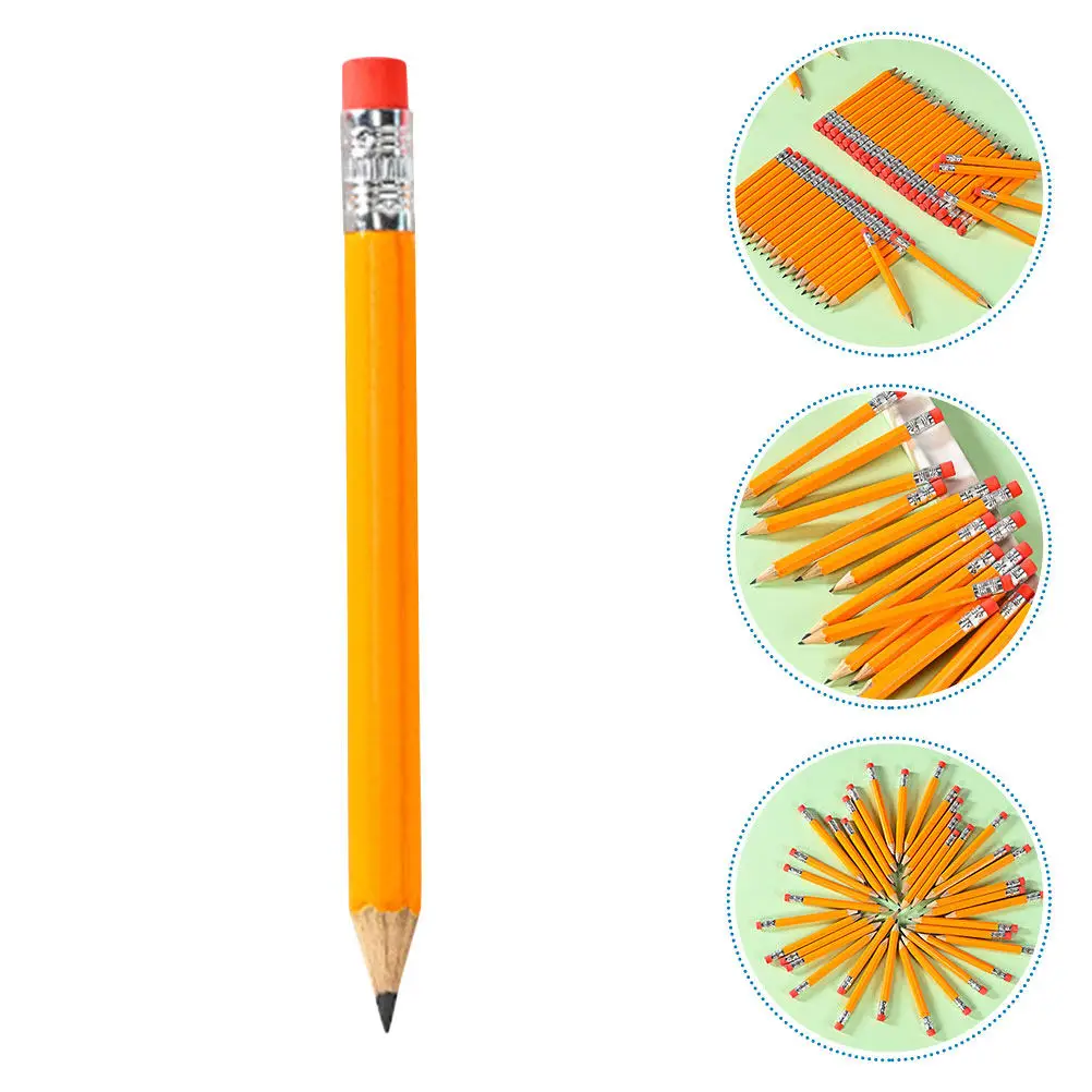 

72Pcs Short Wood Pencils Hb Premium Writing Lead Smooth Portable Mini Pencils for School Office Party Favors Bulk Pencil Set