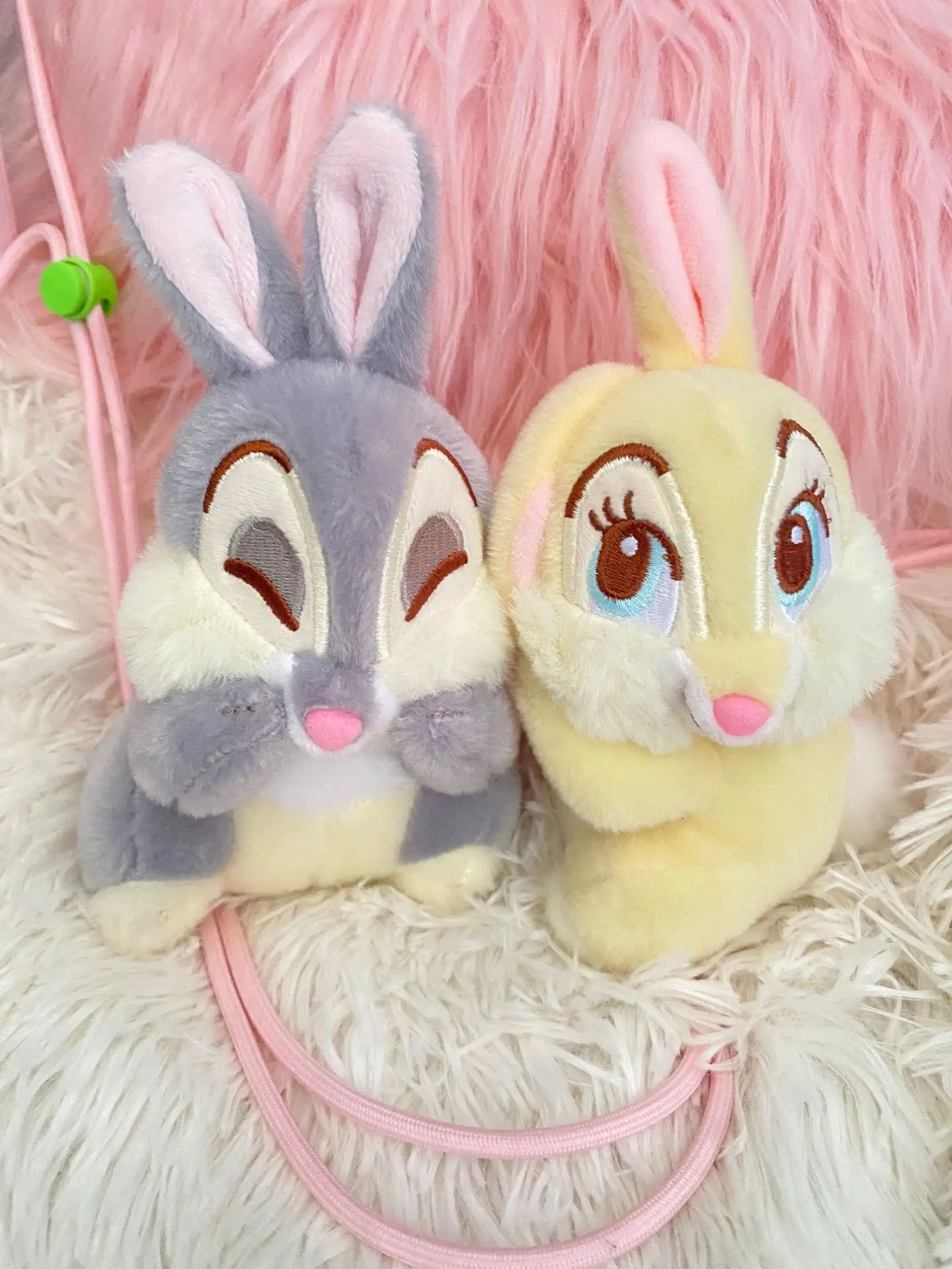 

Disney Bambi Cute Thumper Bonnie Keychain Bag Pendant Cartoon Anime Bunny Plush Doll Schoolbag Keyring Decoration Kids Toy Gift