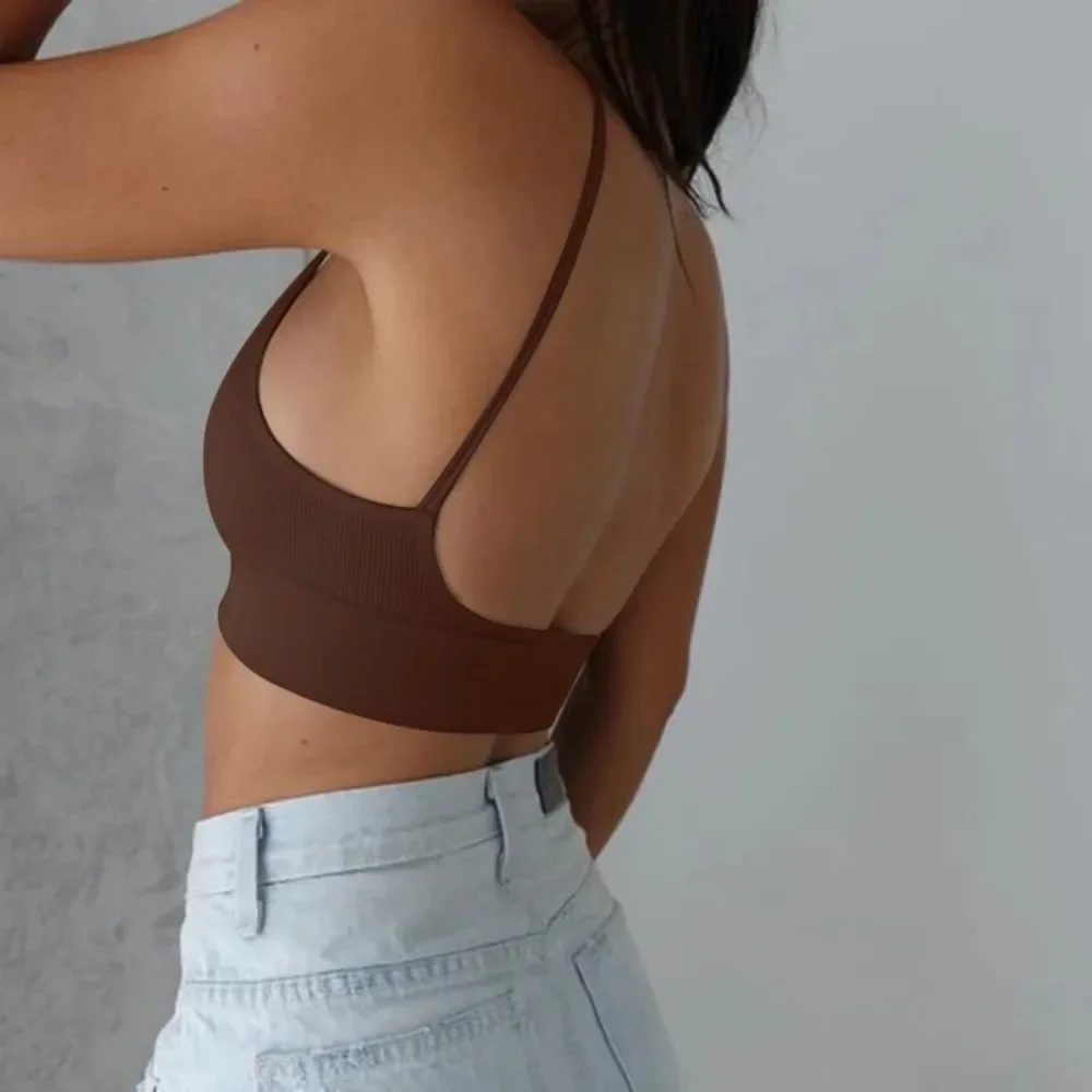 Women Sexy Bra Fitness Top Seamless Yoga Bra Black White Running Yoga Gym Crop Top Female Push Up Sports Bra Top image 6