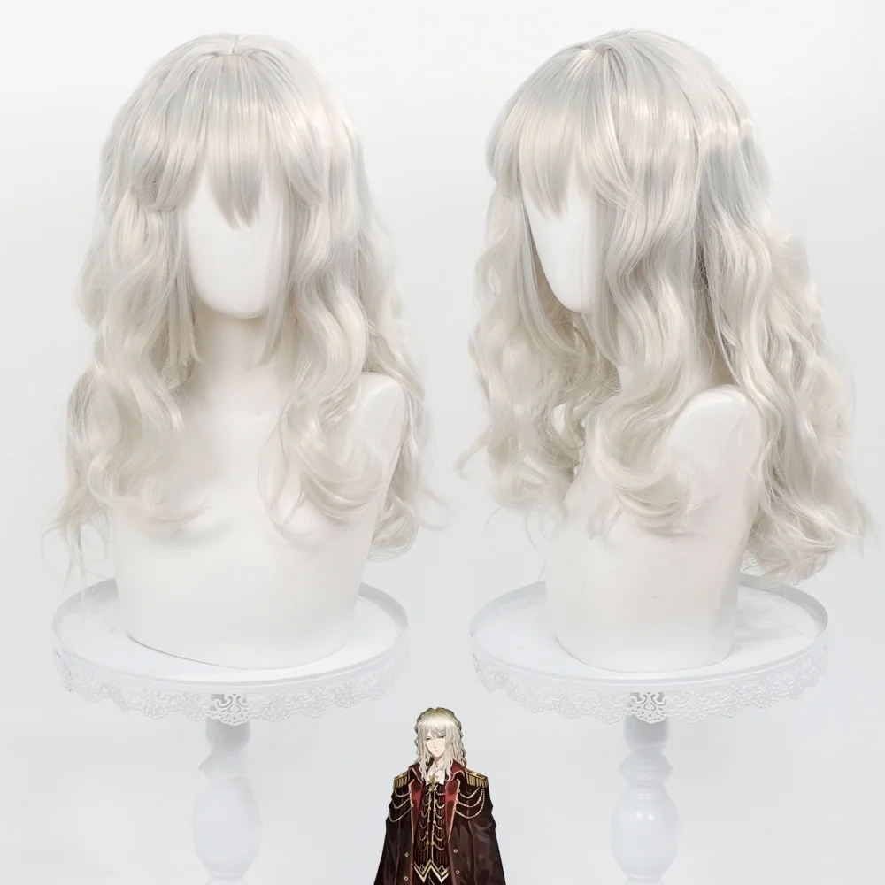 Game Limbus Company Don Quixote Cosplay Wig Don Quixote Rose Net Wig Halloween Party