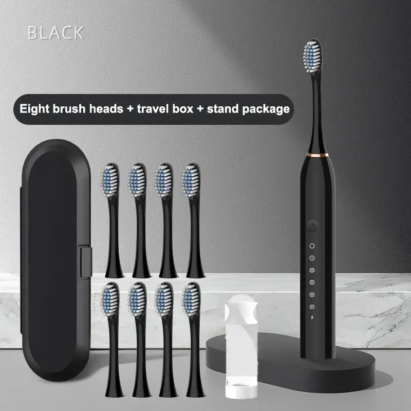 Electric Ultrasonic Toothbrush Six Speed Mode Home Soft Hair USB Charging Waterproof Adult Tooth Cleaner▪