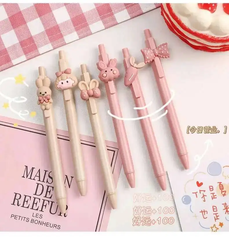 1-teiliger Lytwtw's süßer Gelstift, kreativer Hase, Schleife, Presse, Büro, Geschenk, Schulbedarf, Schreibwaren, Kawaii, lustige Stifte – Detail 21