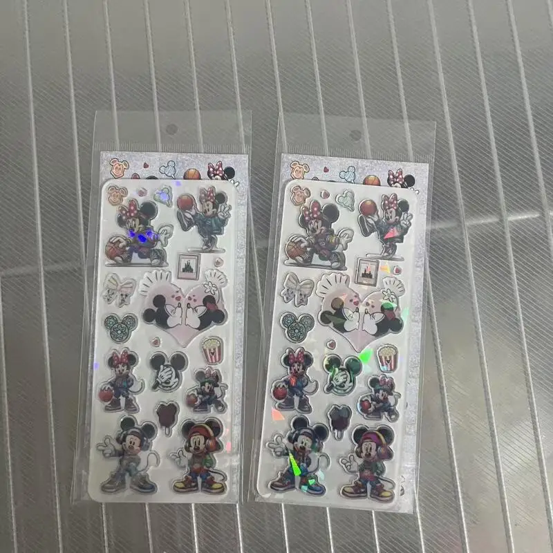 

Kawaii Disney Mickey Mouse 3D Acrylic Stickers Cartoon Minnie Mouse Phone Case Handbook Decoration Diy Material Sticker Gifts