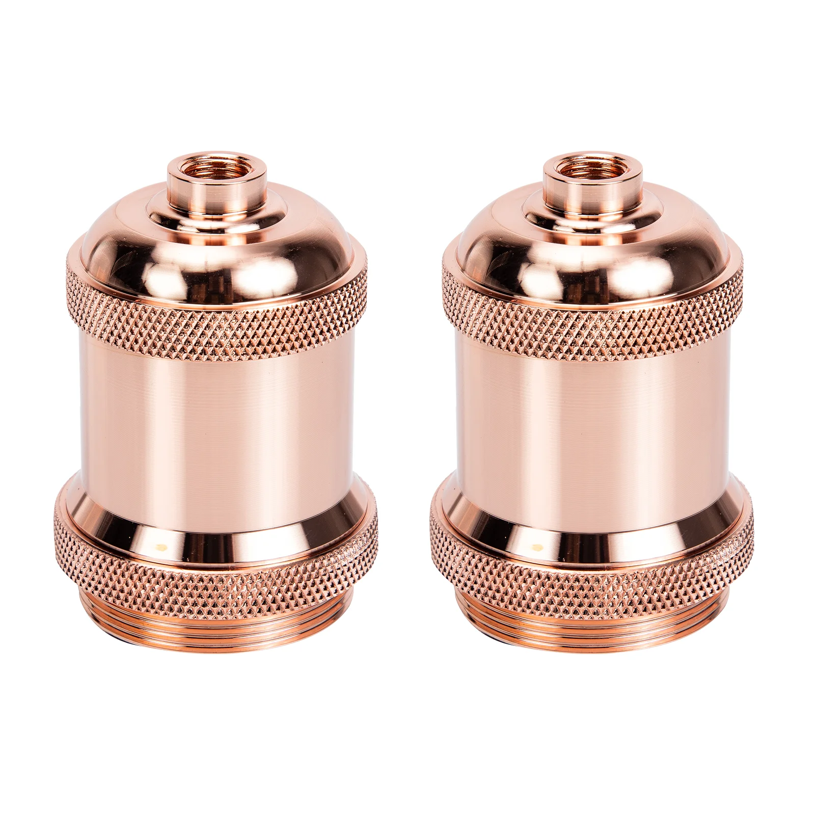 

2pcs E27 Aluminum Lamp Holder Vintage Light Bulb Socket Retro Base Gold Plug Heat Resistant Fire Safe Decorative Durable