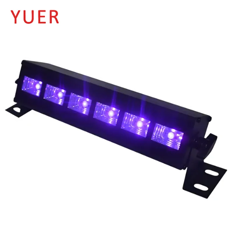 

LED PAR 6x3w UV Light Aluminum Wall Wash Strobe Dance Bar Disco Stage Music DJ KTV Party Equipment Blacklight Lamp