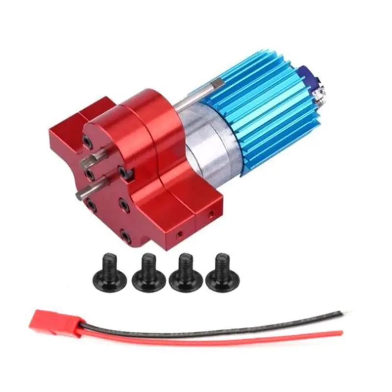 Wpl Mn Rc Gearbox 370 Reduction Motor Full Metal Gear Aluminum Heat Sink Universal For Rc Military Half Truck Pickup Truck