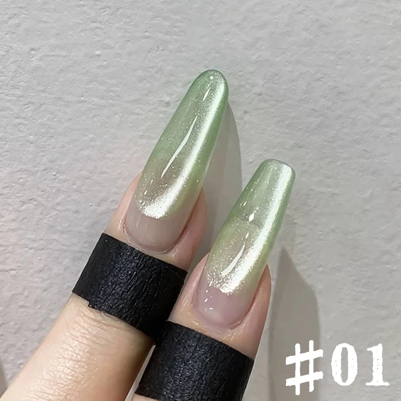 1/6PCS 12ML 2025 サマーアイスジェルポリッシュセット - フラッシュグリッターと透明ガラスビーズ付きキャットアイ、ビーチネイル用 ( # 01-06) ​