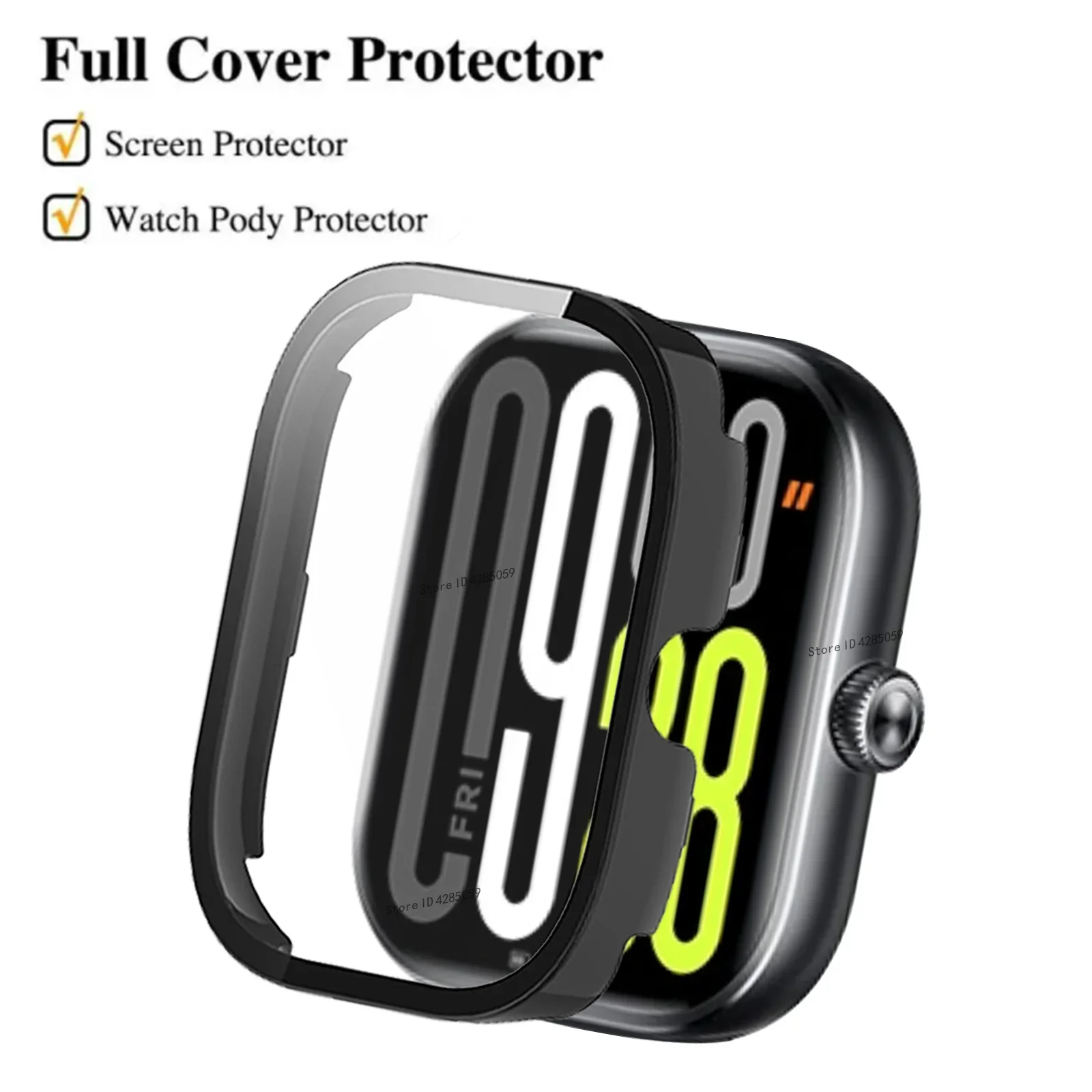 حافظة من الزجاج المقسى + PC لساعة Xiaomi Redmi 5 /Watch 4 ساعة ذكية واقي للشاشة ممتص للصدمات لساعة Redmi 5 ملحقات غطاء