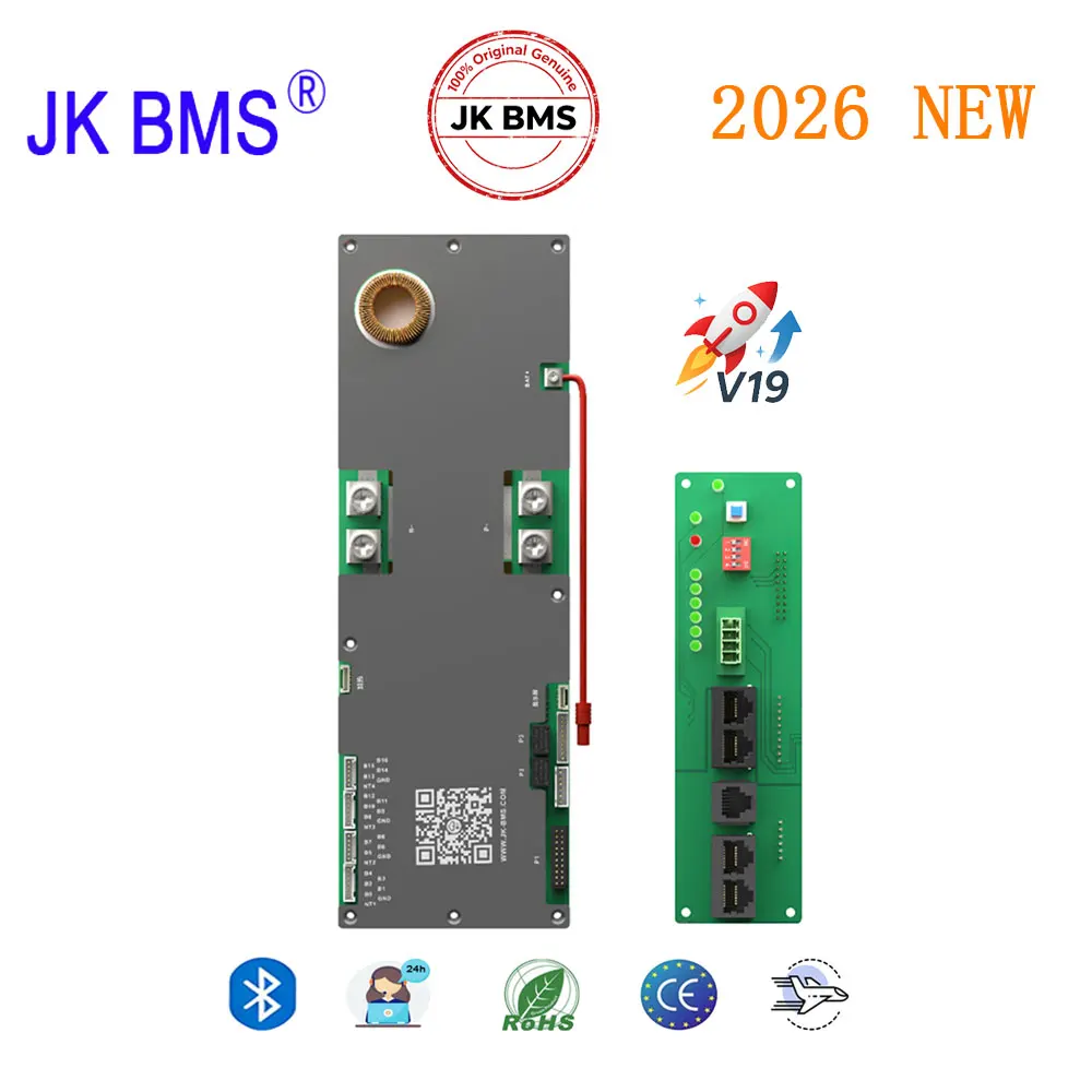 

16S 48V 100A JK Smart BMS 1A Auto Active Balancing Bluetooth APP CAN RS485 Heating for LiFePO4 DIY Solar Home Energy Storage New