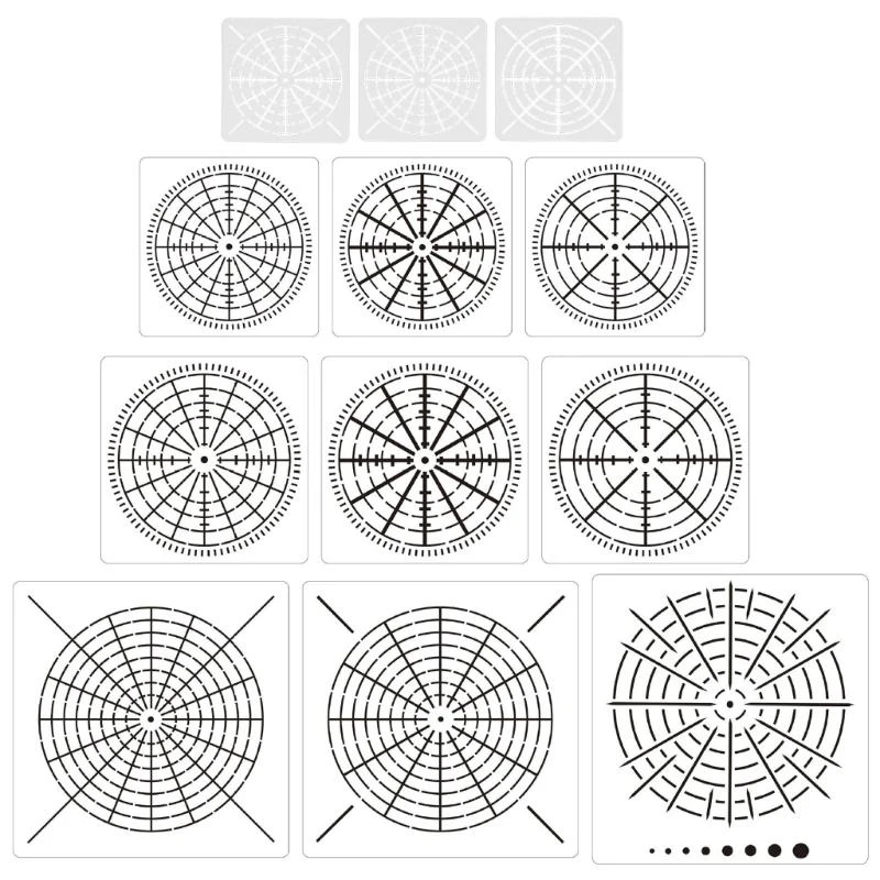 

12Pcs Geometric Stencils Geometric Dotting Stencils Templates