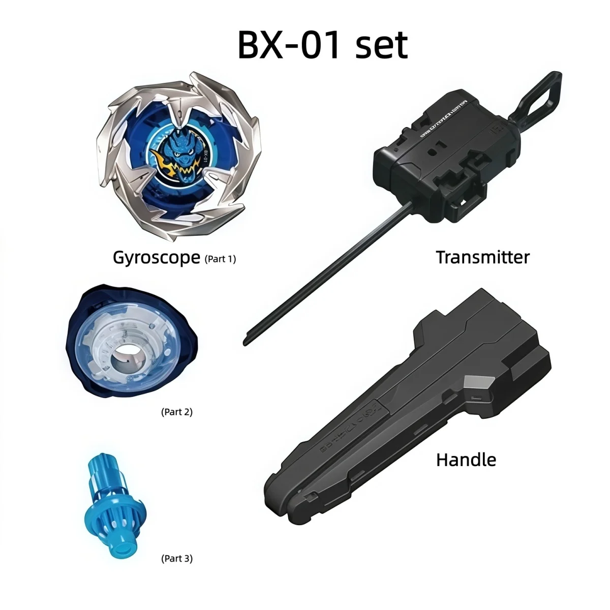 Battle Gyro Set with Cable Launcher Handle, Boys' Battle Toy Spinning Gyro Set BX00/BX01/BX02/BX03