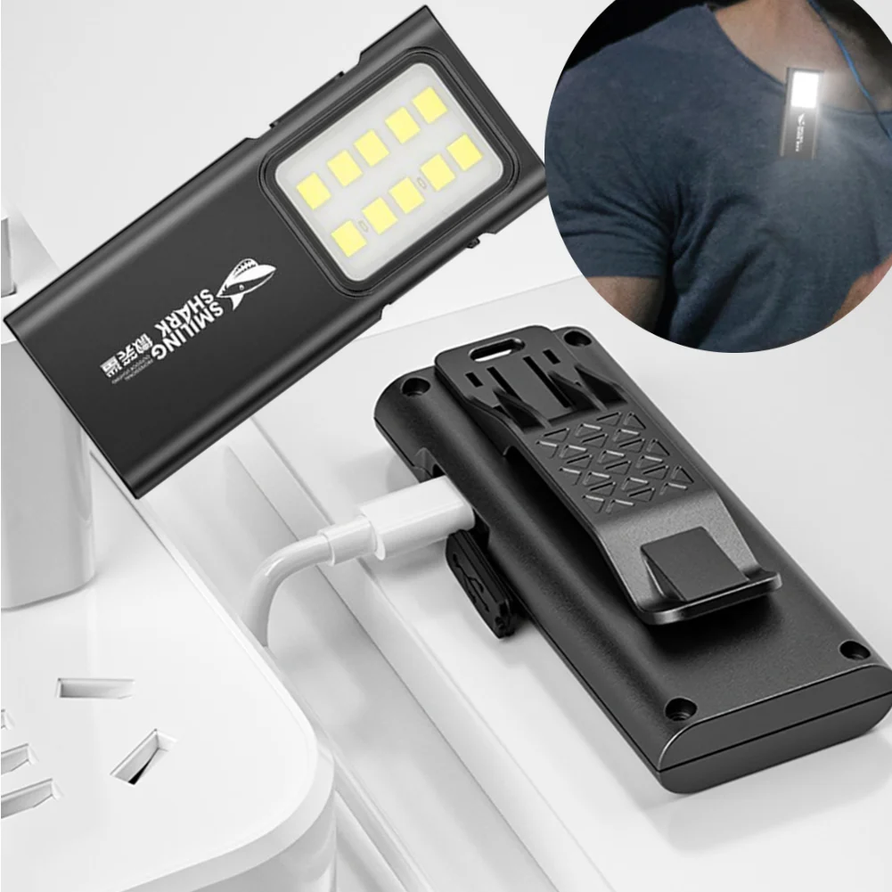 

1/2PCS LED EDC Flashlight USB Rechargeable Emergency Camping Light Waterproof Super Bright Flashlight for Outdoor Running Hiking