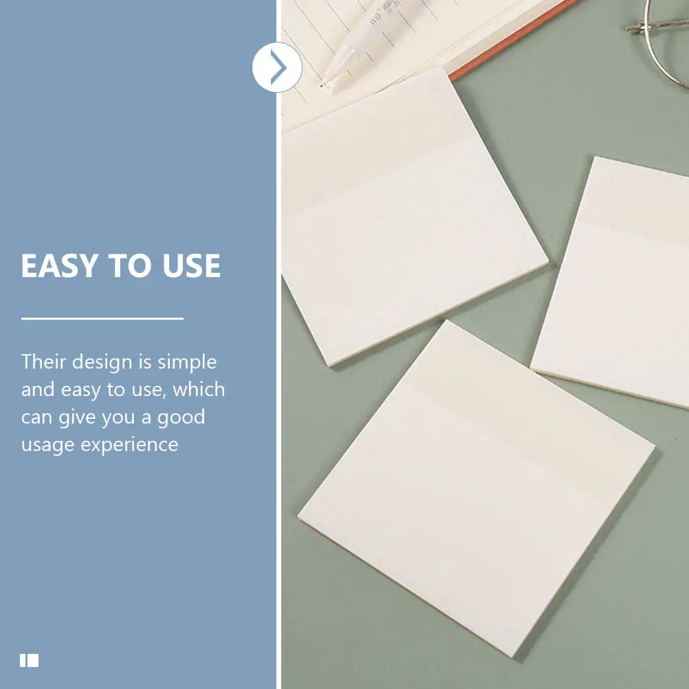 4Pcs High-Quality Transparent Memo Stickers Fine Workmanship No-Residue Tear-Off Adhesive Notes for Office Supplies Students