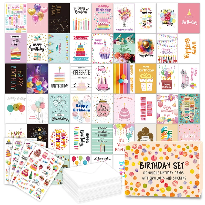 

Birthday Greeting Cards Blessing Words Greeting Cards Assortment Birthday Cards Pack Creative Coworker Birthday Card Assorted