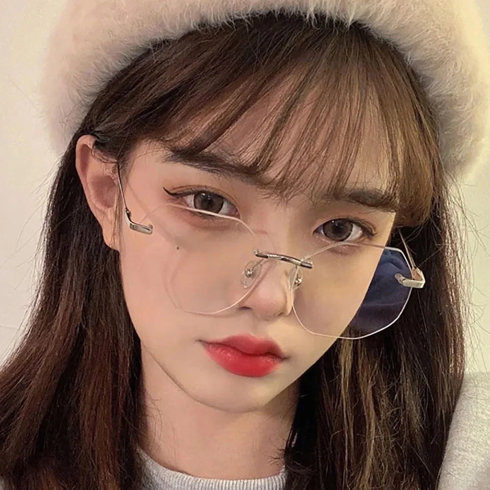 Reading Glasses Flexible Anti Blue Light Glasses Computer Spectacles Modern Rimless Glasses For Stage Performance Fishing