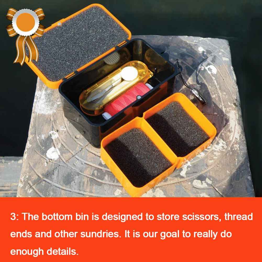 صندوق معالجة الصيد الصيد إغراء الطعم صندوق تخزين 2 مقصورة طبقة مزدوجة لايف صندوق الطعم صندوق حاوية الطعم اكسسوارات الصيد #5