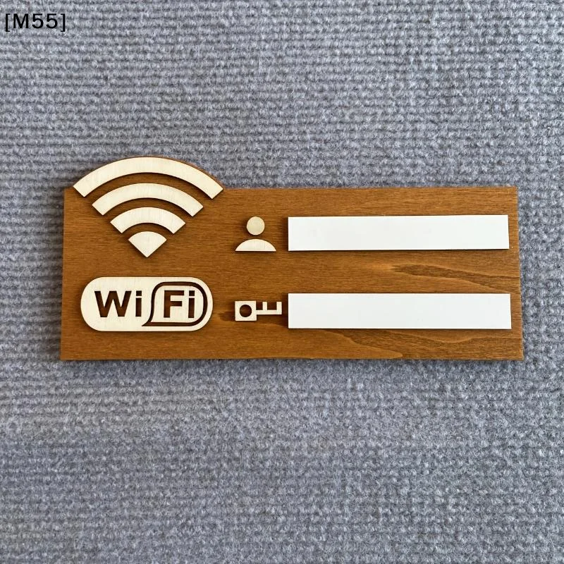 1PC Rustic Vintage Wooden WiFi Password Sign, Wall Mount Wireless Network Plaque, Multi-Purpose Home Decor Accessory [M55][M55]