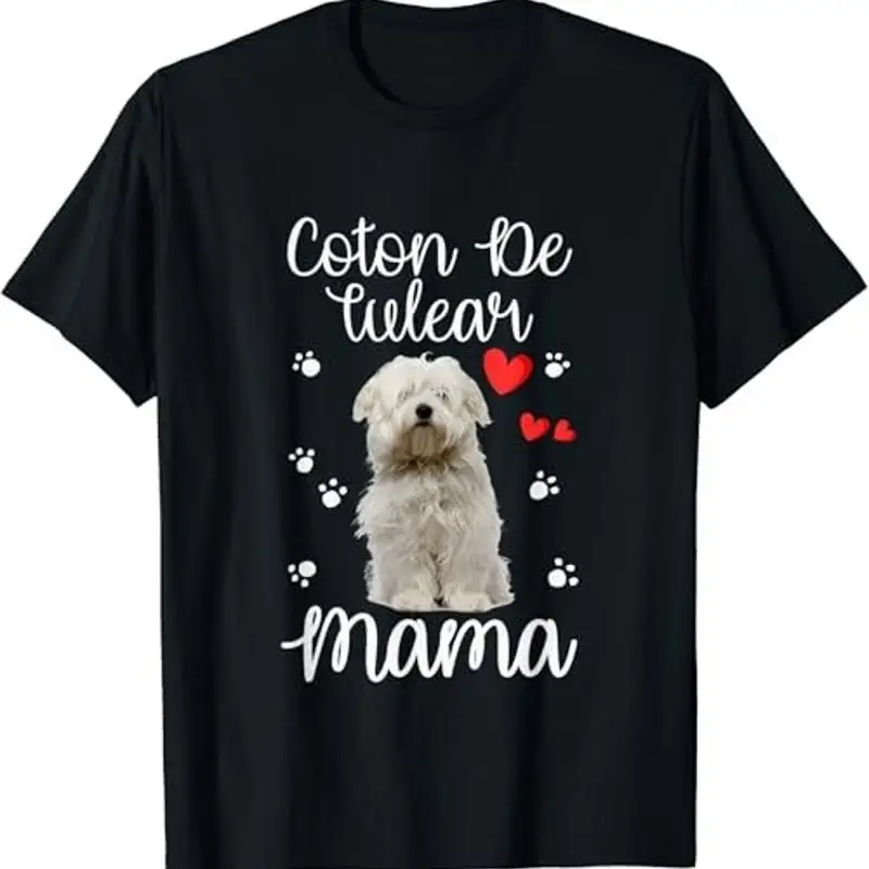 Coton De Tulear Mãe Filhote de Cachorro Bonito Amantes de Cachorro S Camiseta