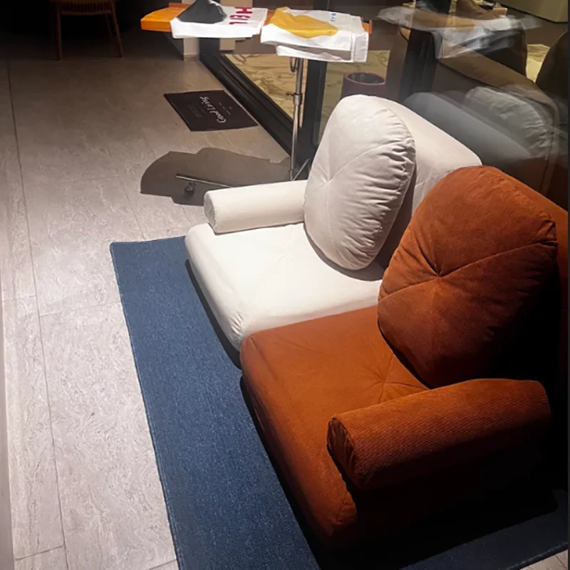 Nordic Single Sofa Small-sized Dual-use Tatami for Modern Living Room Bedroom Leisure Chairs Comfortable Furniture 60x60x40cm
