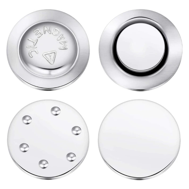 20 Pieces Magnetic Name Badge Round Adhesive Name Tag Holder for Name and Round Badge Office Party Family (1.7cm/0.66in)