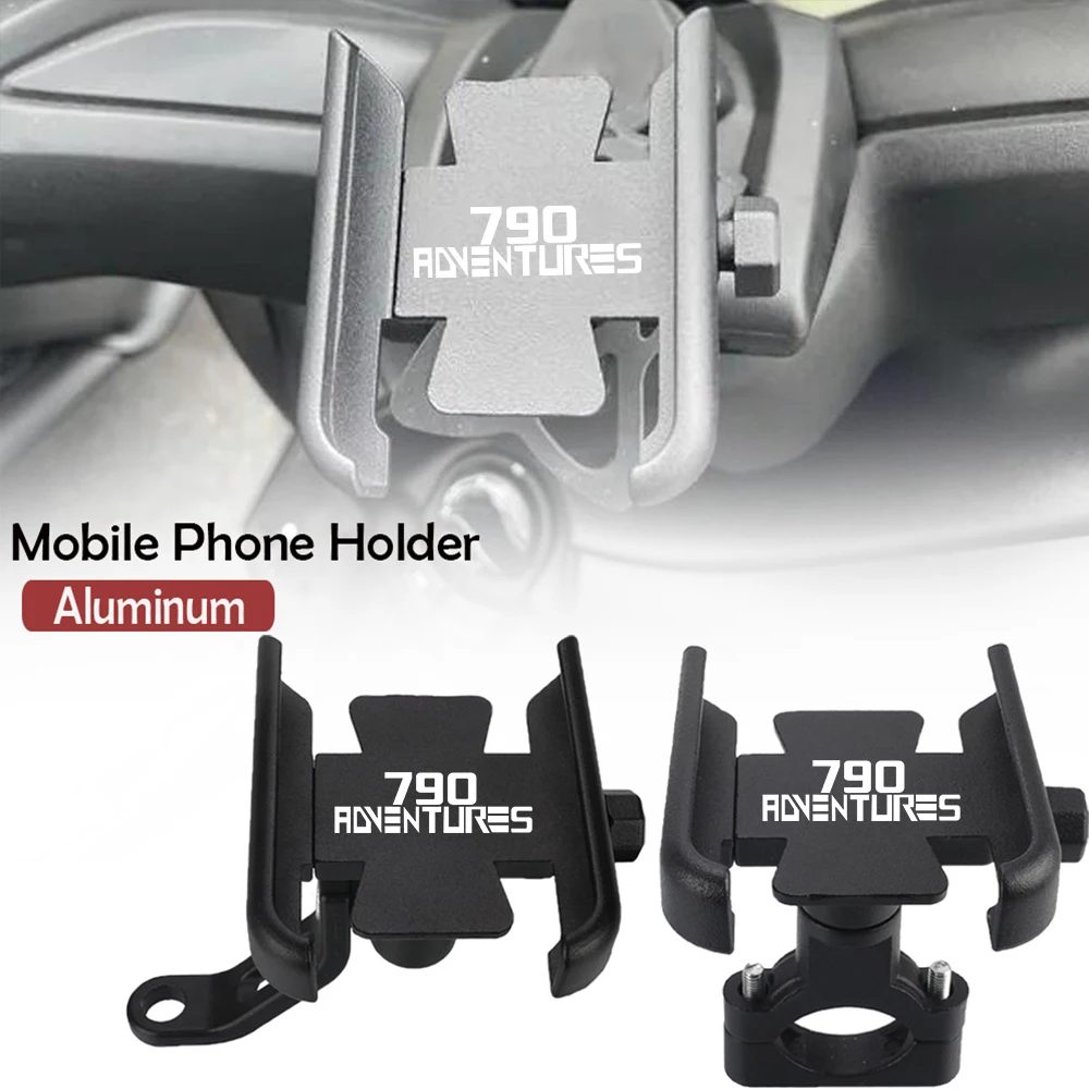 

Motorcycle Accessories Aluminum Handlebar Mobile Phone Holder GPS Stand Bracket For 790ADVENTURES 790 ADVENTURE S 2017-2023 2024