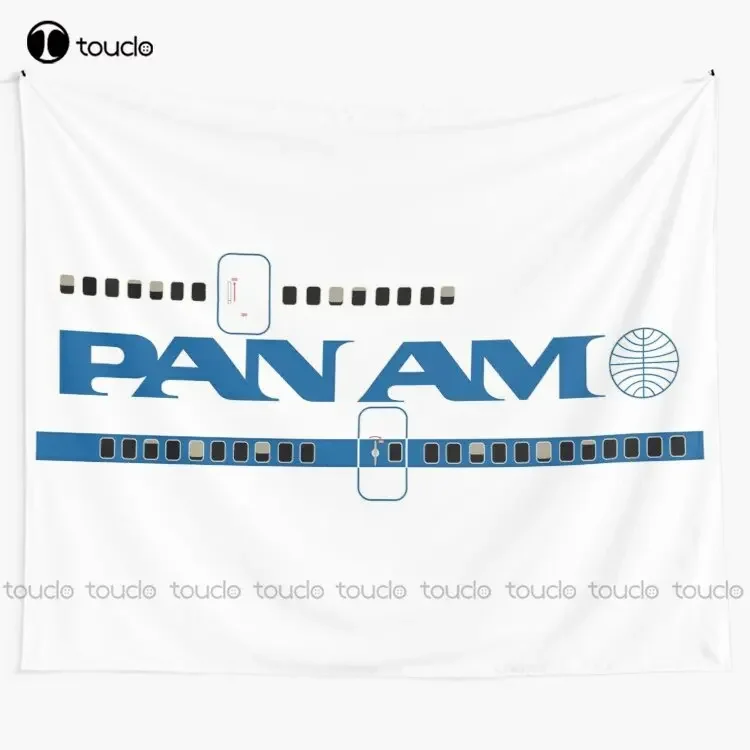 Pan Am 747-400 interprétation avec fenêtres et portes rafraîchissantes tapisserie magasin en ligne décoration personnalisée tenture murale