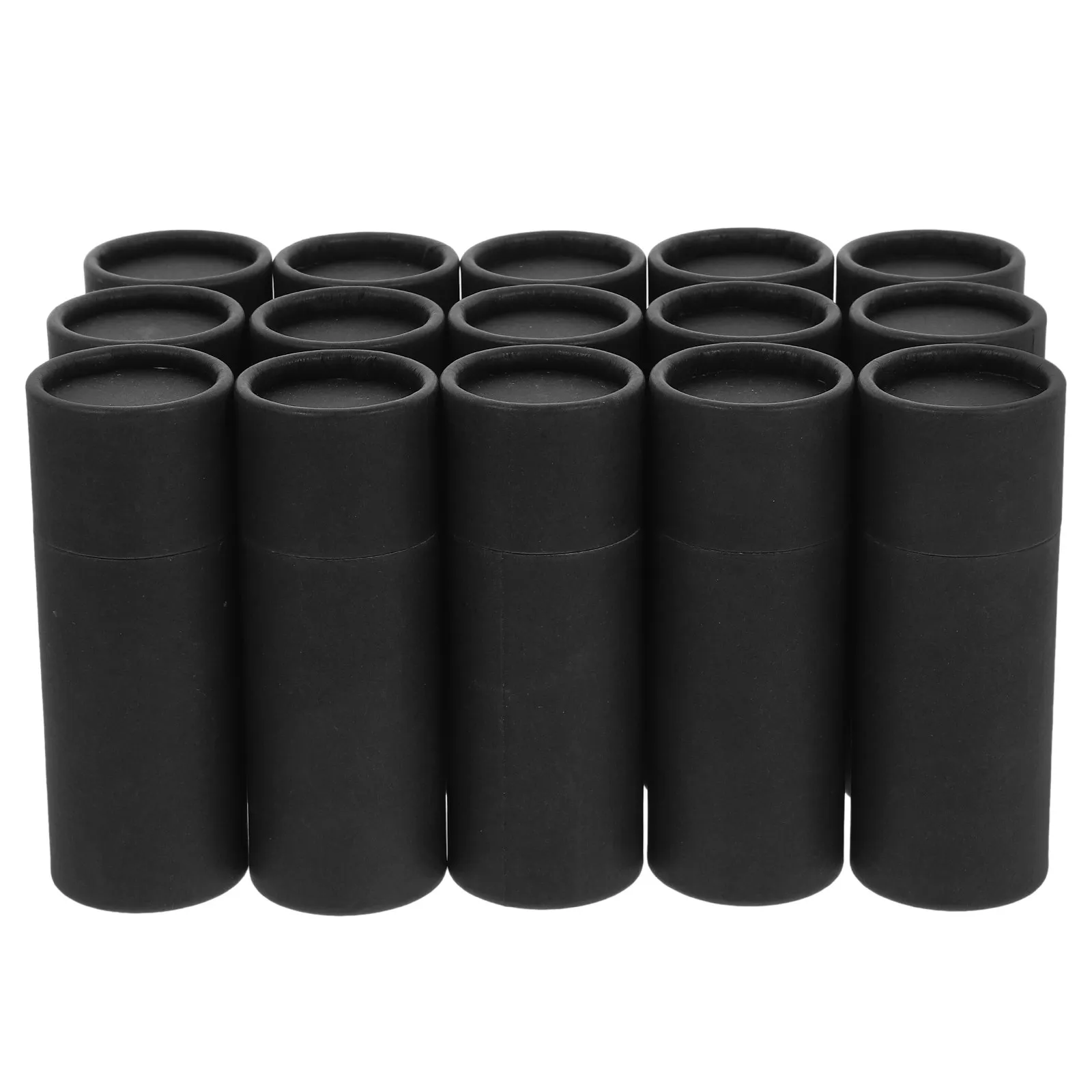 15Pcs Round Kraft Paper Tubes with Lids for Tea Leaves Incense Sticks DIY Crafts Travel Essentials Packaging Sustainable