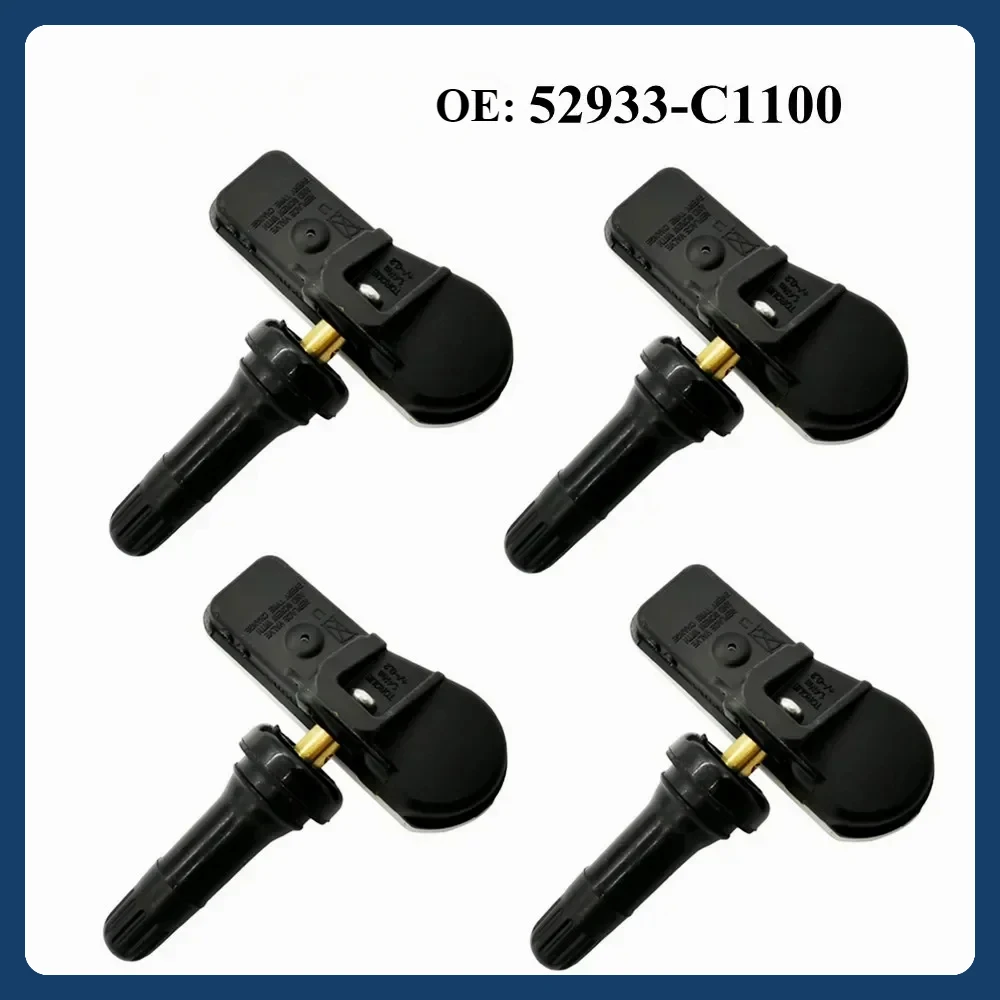 

4PCS Tire Pressure Sensor TPMS 433MHz 52933-C1100 52933C1100 For Hyundai Creta IX25 I40 IX35 Sonata Tucson KIA K9 Telluride
