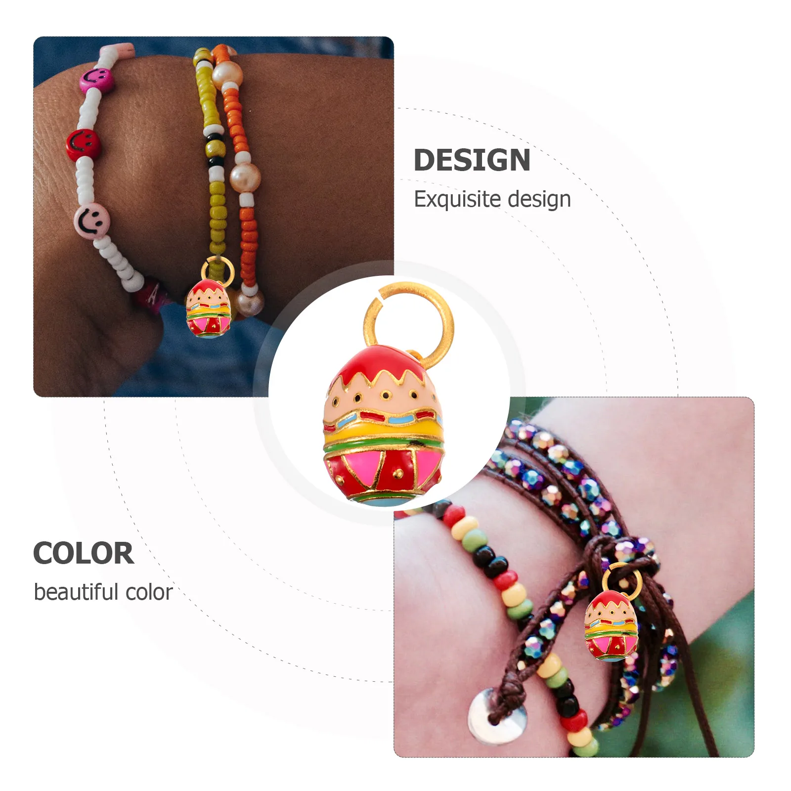 

Easter Egg Pendant Copper Lovely Design Easter Jewelry Charm DIY Accessories for Bracelets Necklaces Earrings Handmade Charms