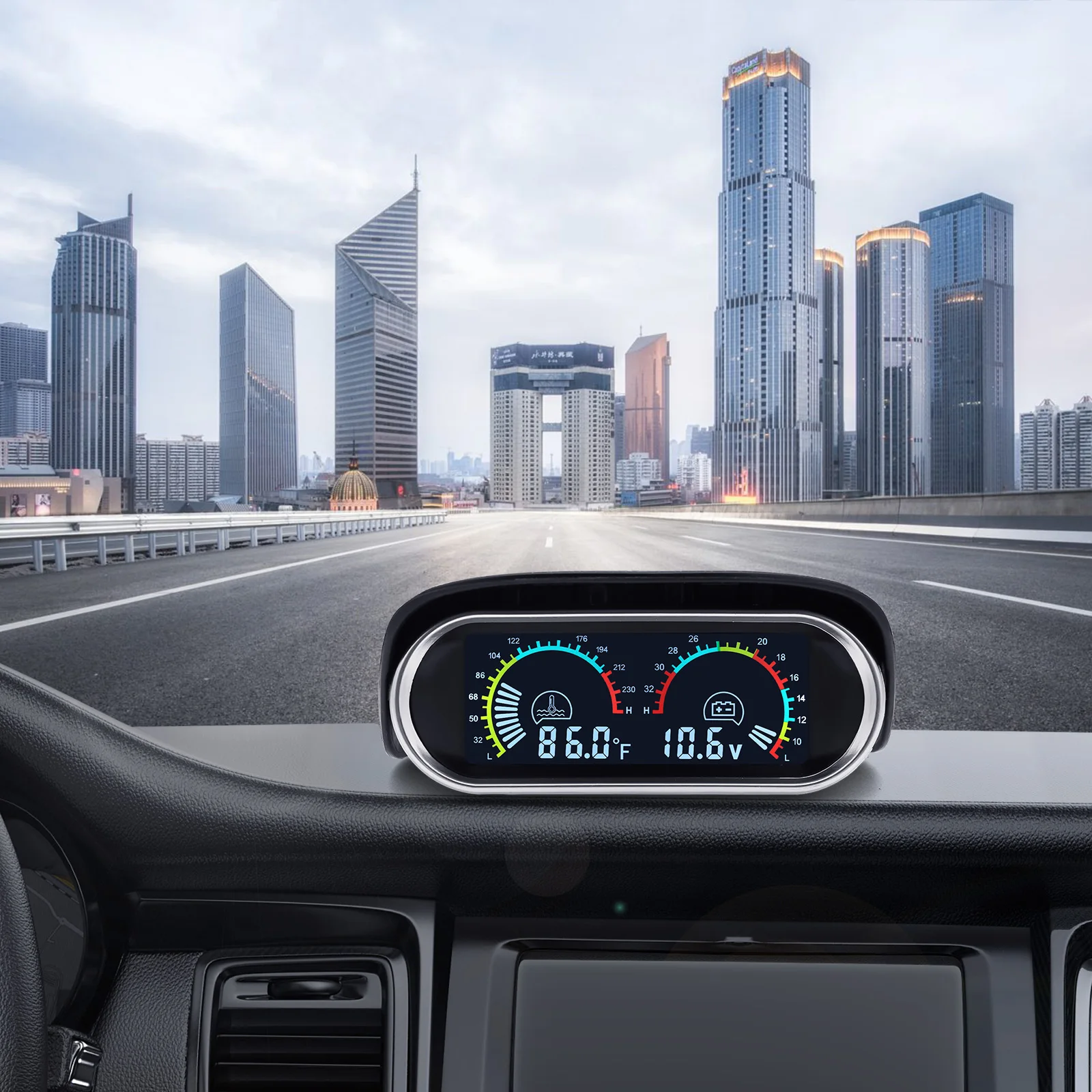 

2 в 1 ЖК Цифровой Автомобильный датчик температуры воды вольтметр датчик для автомобиля грузовика мотоцикла датчик температуры 10 мм Температура 12 В 24 В