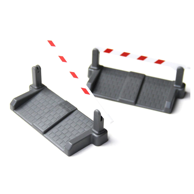 

Gray Train Track Obstacle Course Accessories Compatibility Wooden Sidewalk Train Suitable For Wood And Electric Car Toy Gift S19