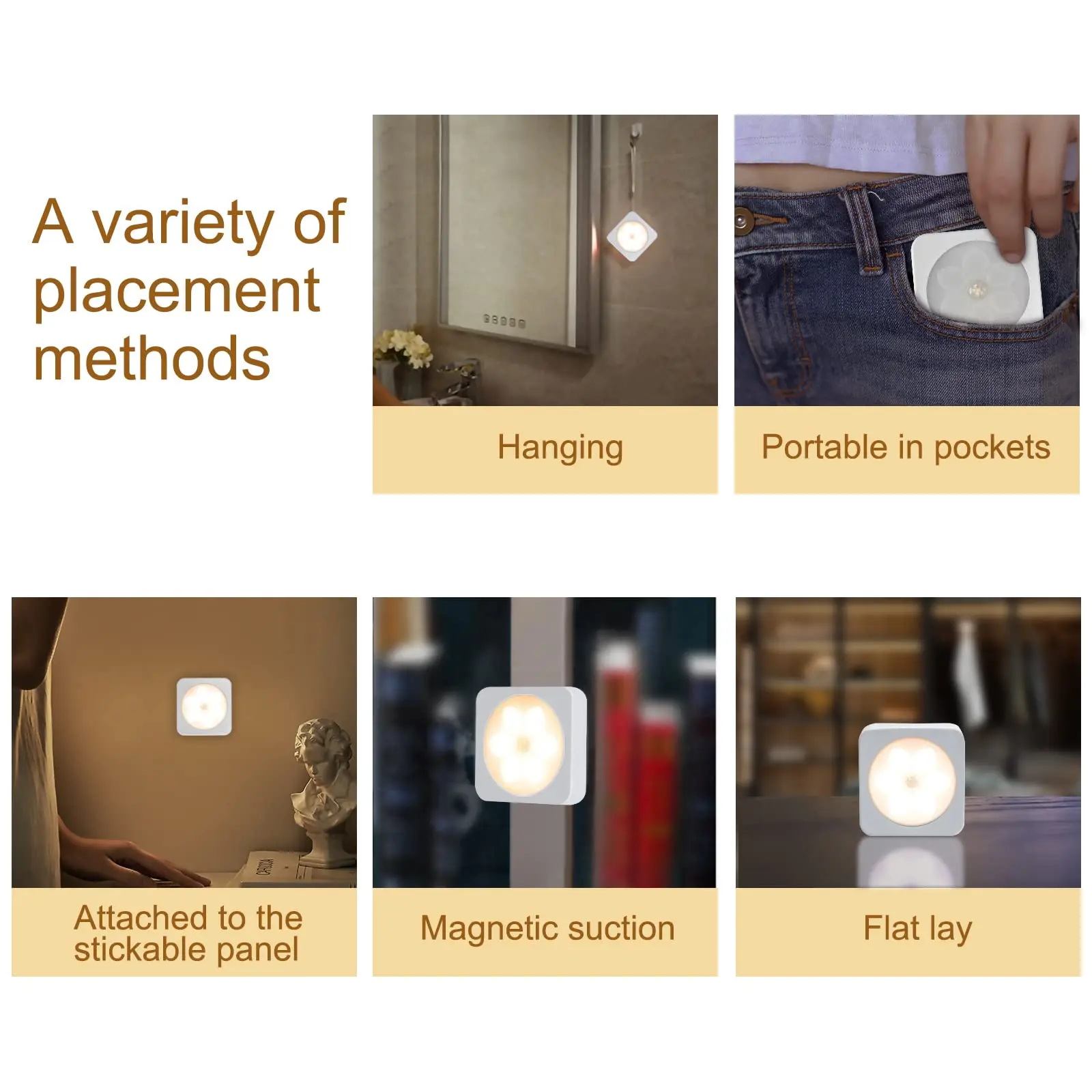 OPPLE Wireless Smart Motion Sensor Night Lamp Floral Bedroom Decor Magnetic Children's Gift Decoration White Led Night Light