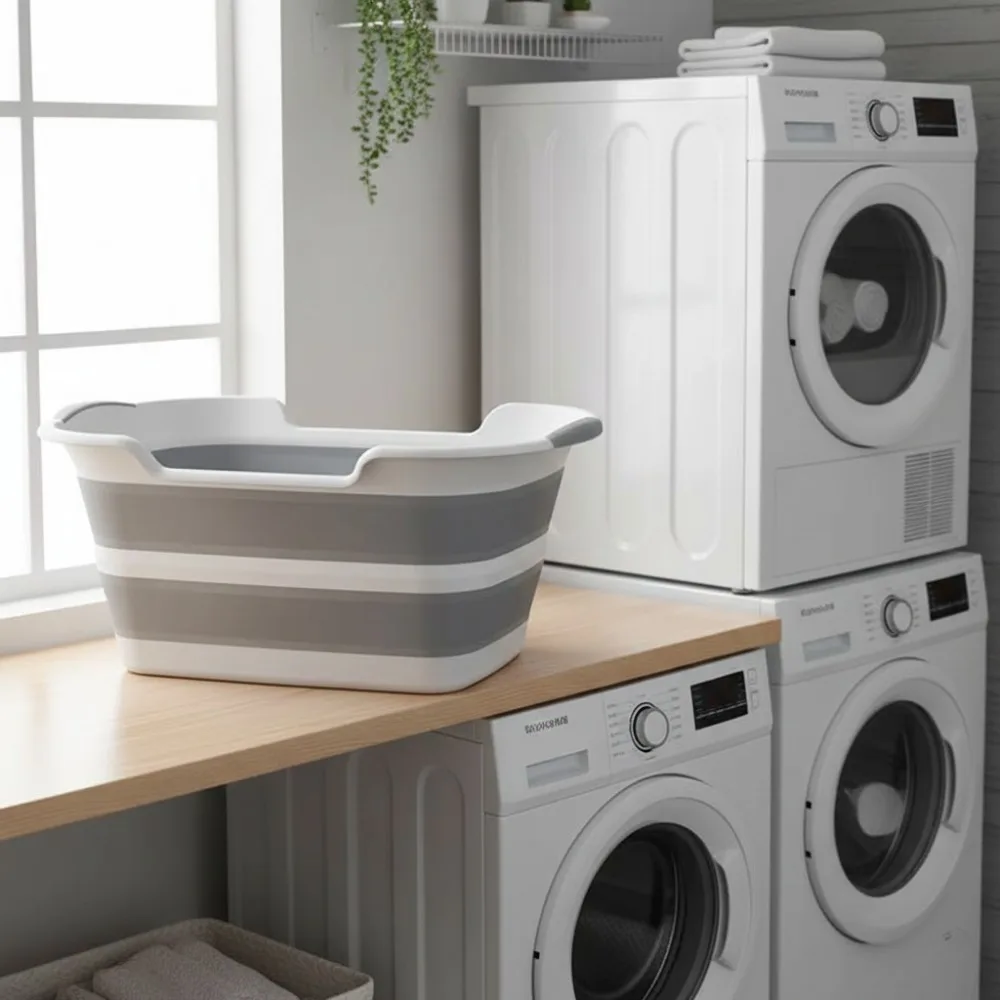 

Foldable Pet Bathtub with Drain Plug, Portable Dog Cat Bath Tub, Space Saving Design BPA Free Grey