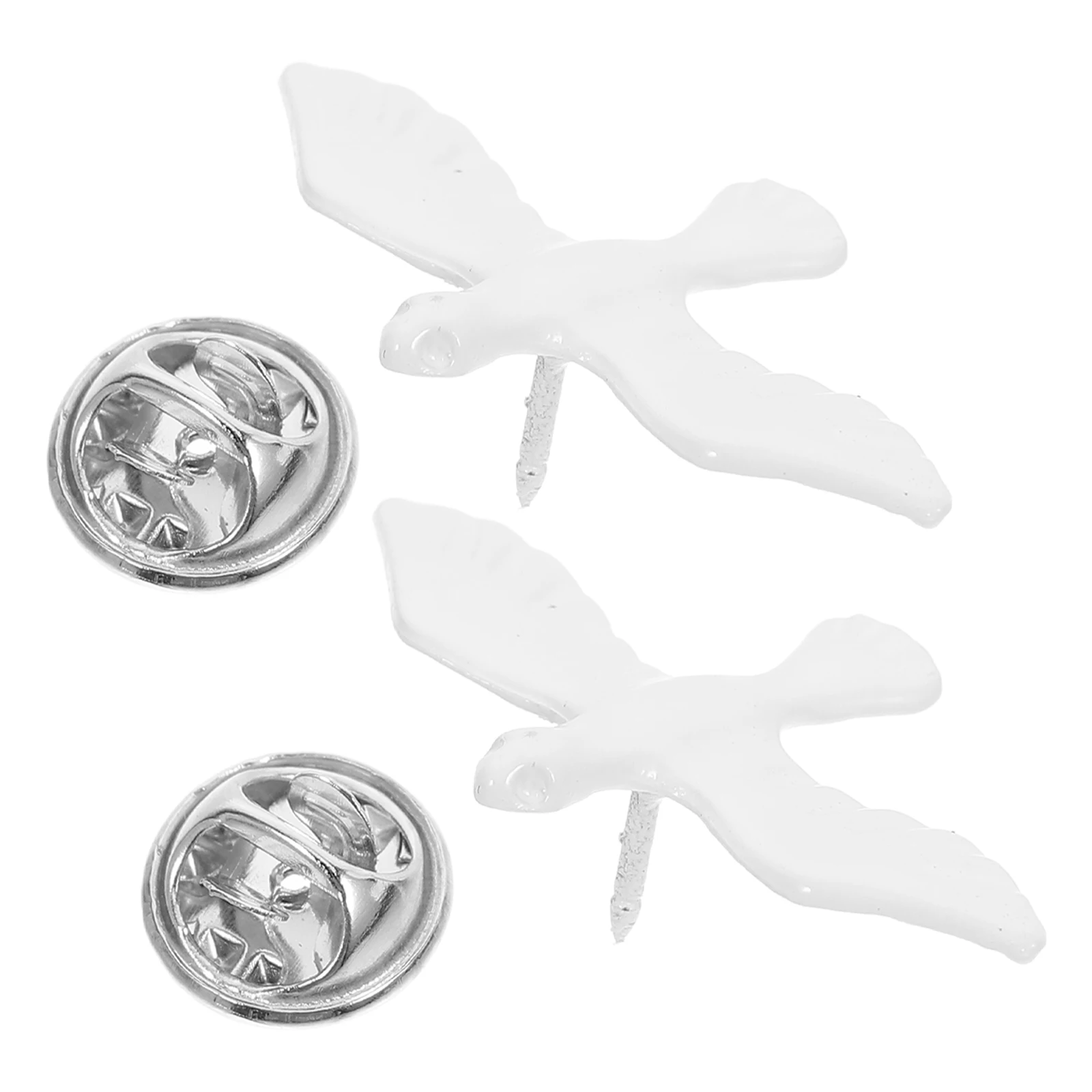 2 قطعة حمامة السلام التلبيب بروش رمز مسيحي دبوس للتواصل المقدس المعمودية حفل ديني الإكسسوار الروحي الطيور المينا #4