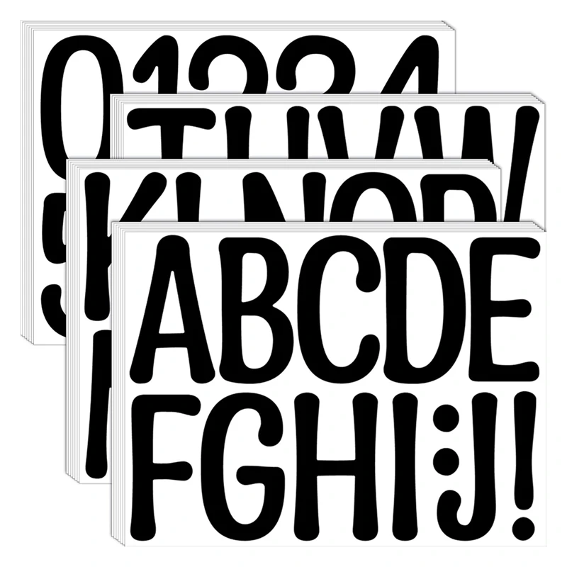 24 Sheets Large Letter Stickers 4 Inch Alphabet Number Letter Stickers Vinyl Self Adhesive Stickers Letters