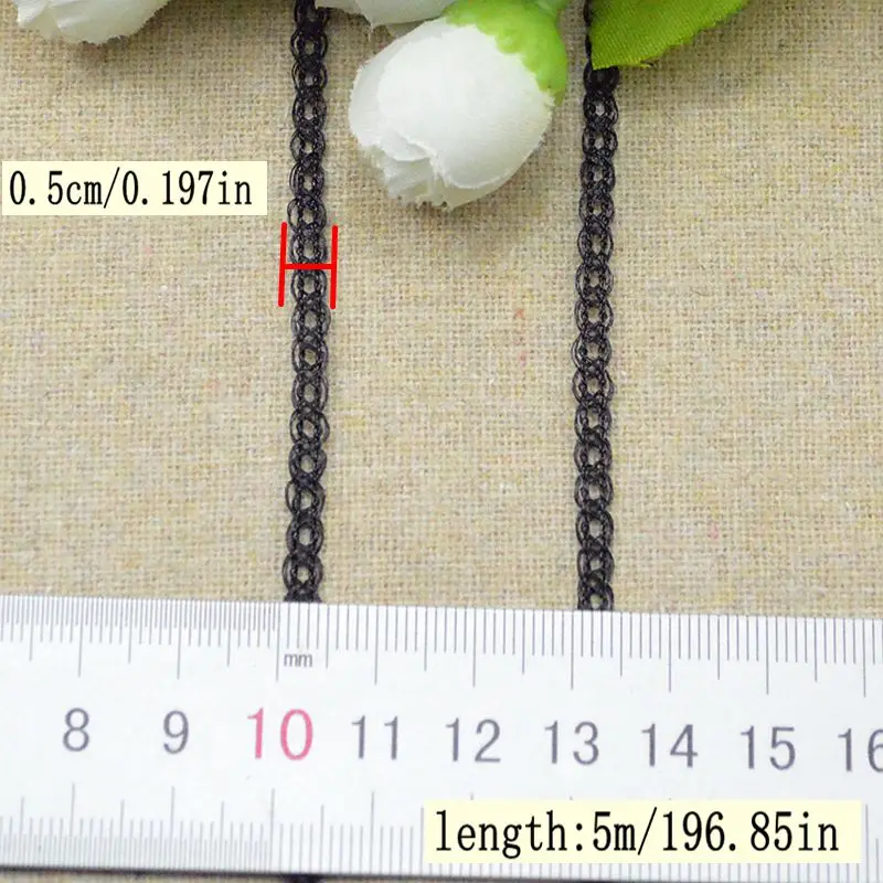 5 Meters/16.4 Feet Per Pack, New Sewing Ribbon, Clothing Accessories, DIY Handmade Prom Dresses, Curtains, Latin Dance Costumes, Small Figure-Eight Lace Trim