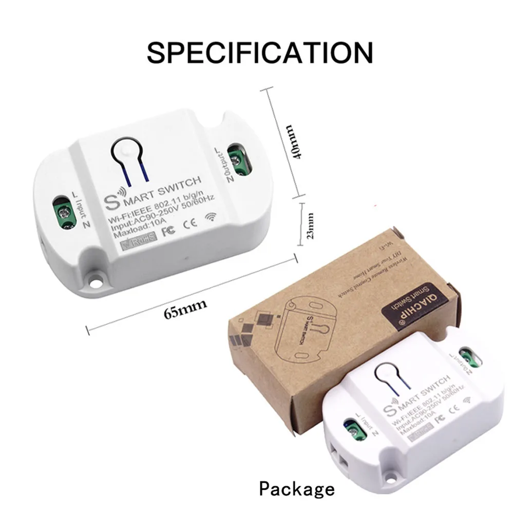 

WiFi Controlled 10A Switch Compatible with For Tuya and For Smart Life App Enhancing Your For Smart Home Experience