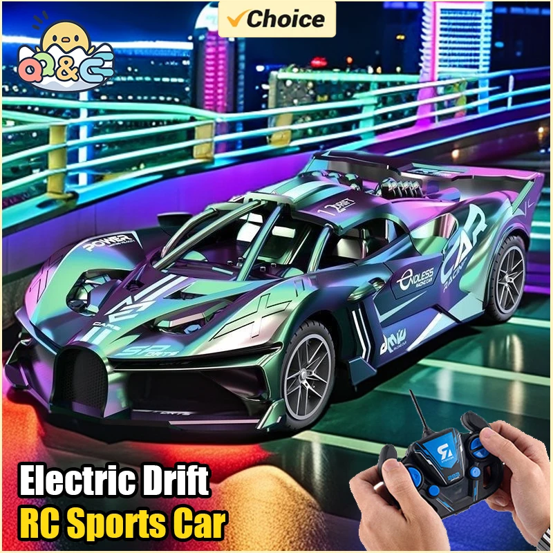 4WD RC Sportwagen Hochgeschwindigkeits-Fernbedienung Mini-Modellfahrzeug Elektrisches Drift-Rennwagen Spielzeug für Jungen Kinder Zurück zur Schule