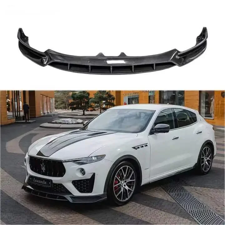 

LE Style Front Lip Fit to Maserati Levante GTS Trofeo Gransport GTS Carbon Fiber Front Bumper Lip Front Lip Spoiler