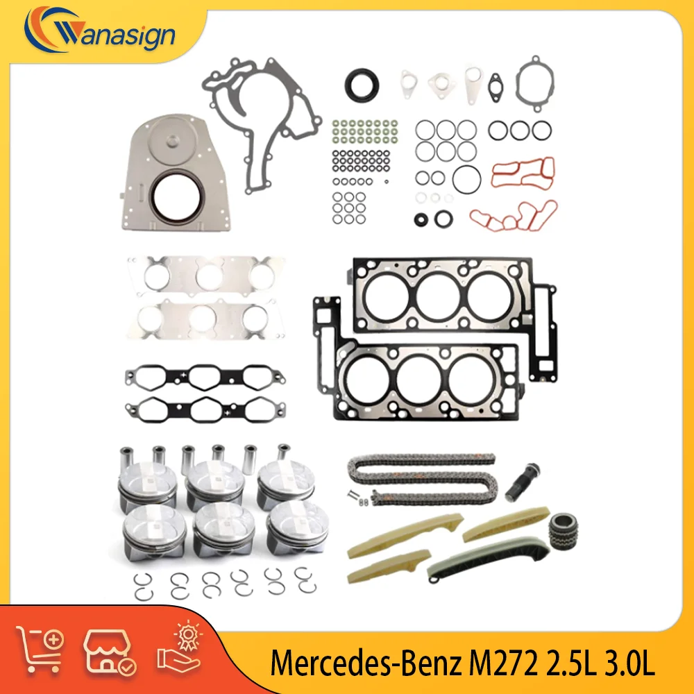 AUTO ENGINE PARTS Rebuilding Gasket Seals Overhaul Kit For Mercedes-Benz C280 W204 W211 M272 3.0L V6 GAS 3.0 L T 2005-2015