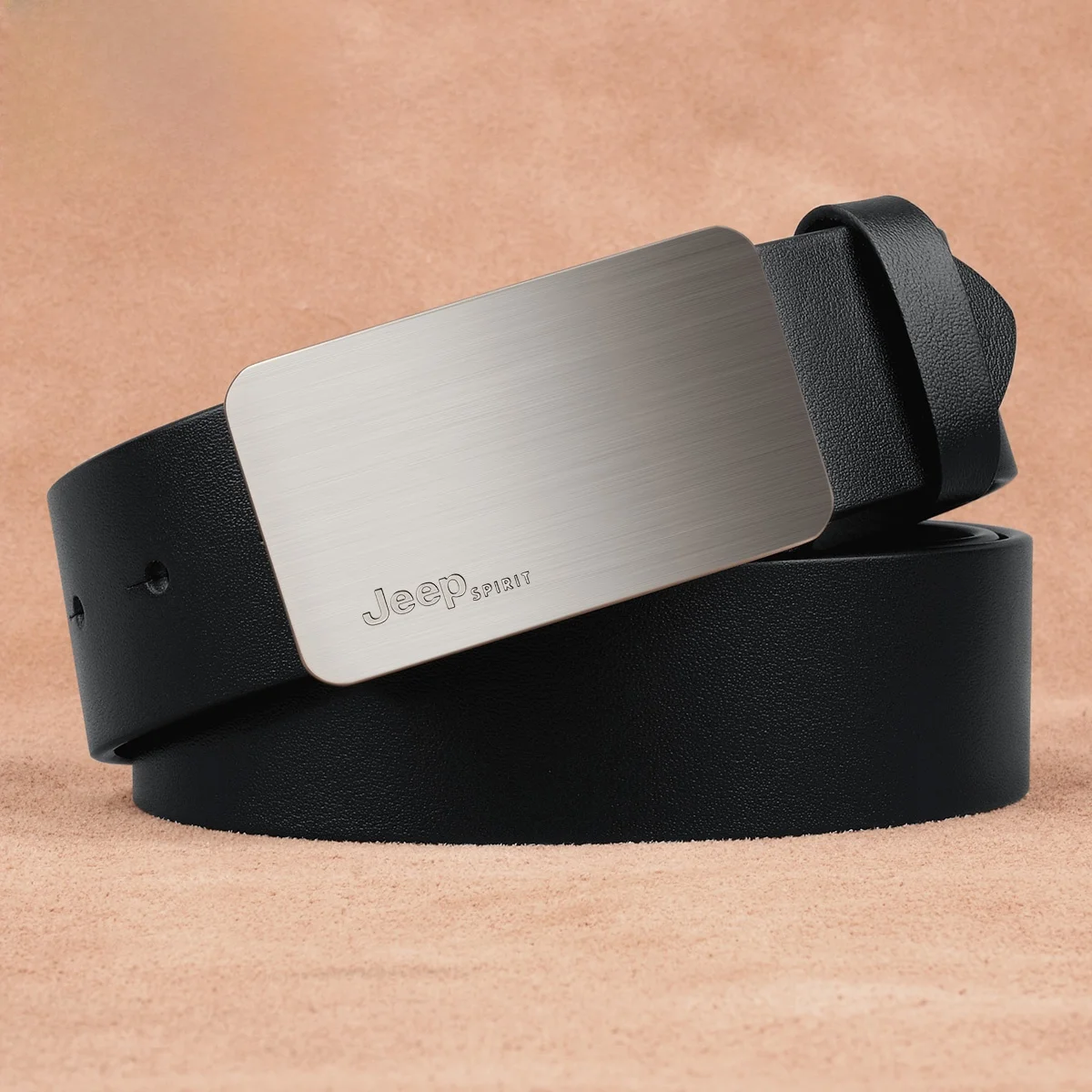 genuine-leather-belt-smooth-buckle-men's-waist-belt-business-casual-youthful-gift-for-boyfriend-and-husband