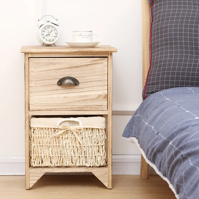 Vintage Nordic Wooden Sideboard, Bedroom Storage Cabinet with Drawers, Living Room Corner Storage Unit - Classic Home Furniture