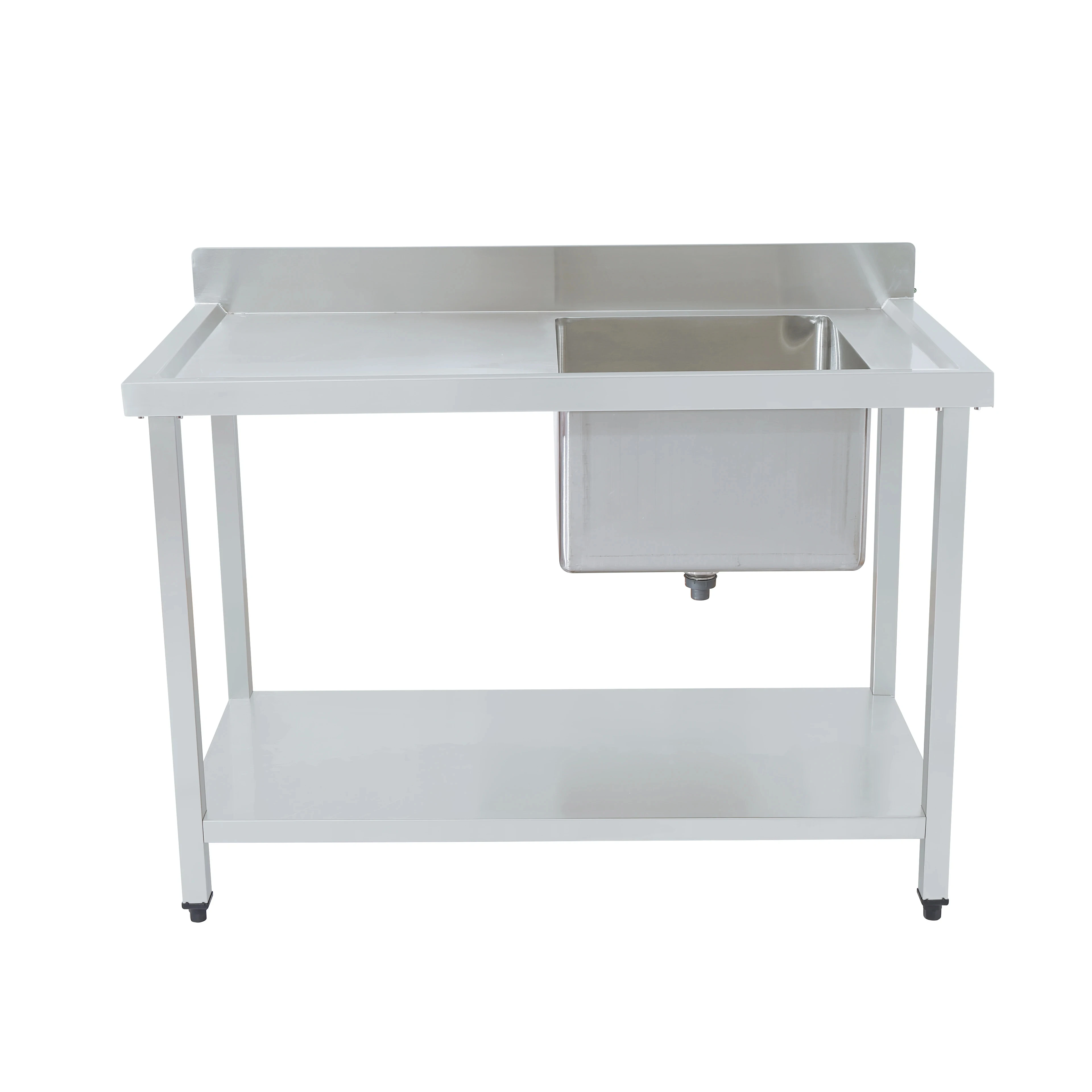 gm-Factory Diredt 304 Stainless Steel Work Table with Sink for Hotel