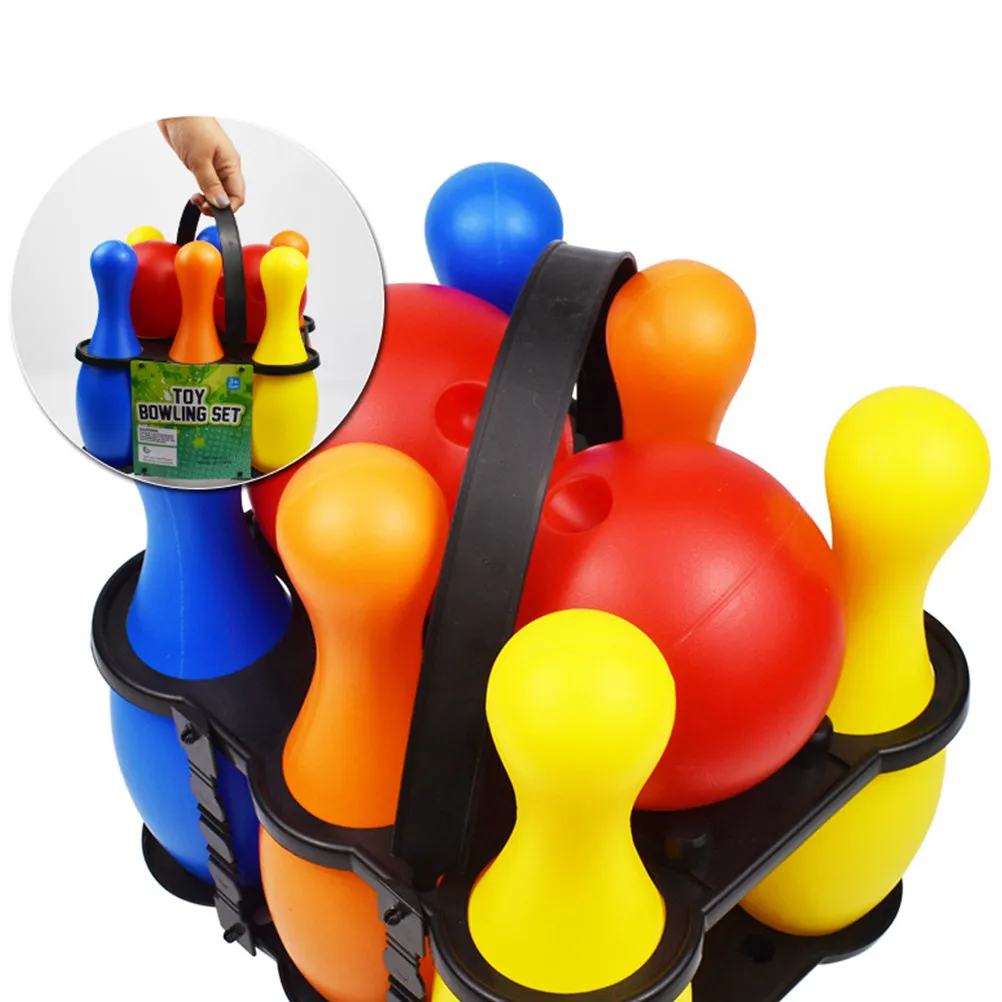 

22Cm Plastic Bowling Set for Kids Indoor Outdoor Family Reunions Classroom Recreation Hand Eye Coordination Exercise Lightweight