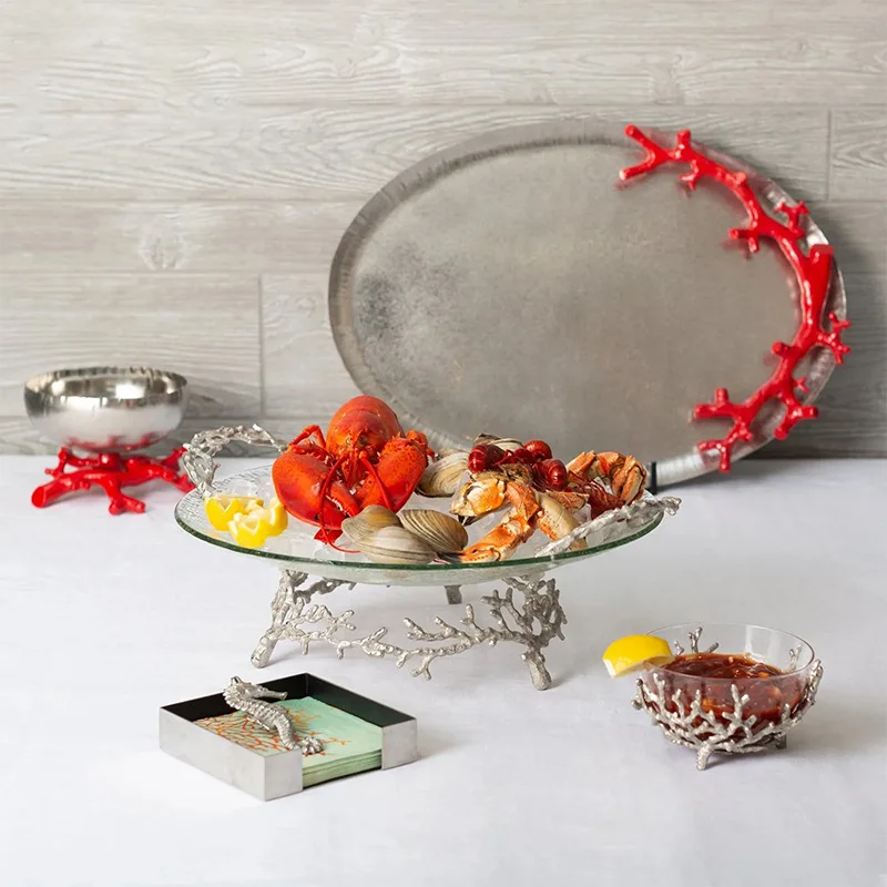 버터플라이 은행나무 홈 레스토랑 식사 트레이 라이트 럭셔리 레트로 선물