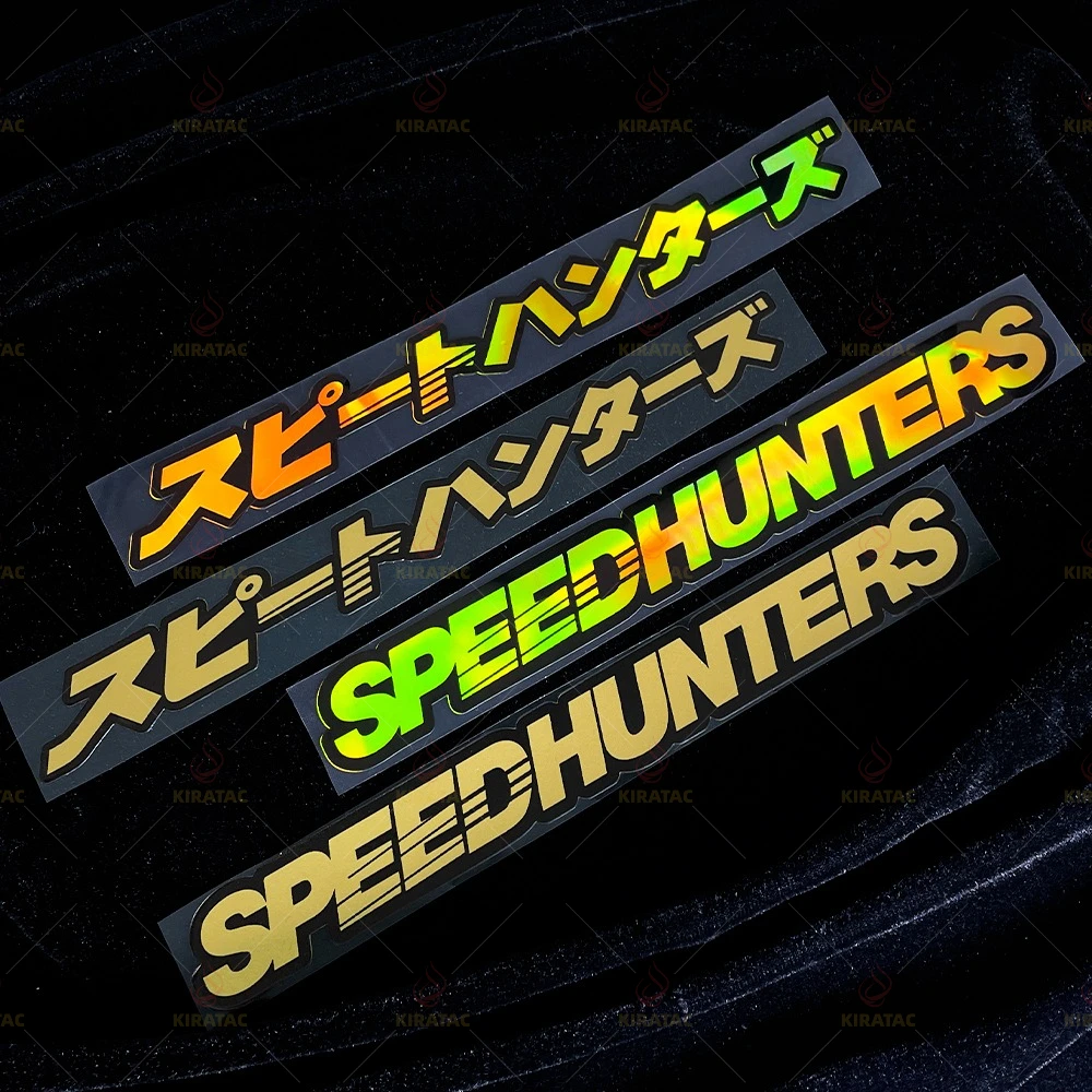 Gold SPEEDHUNTERS Motorcycle Stickers Waterproof for Motorcycle Helmet Fuel Tank Fairing Scooter Bicycle Universal Vinyl Decals