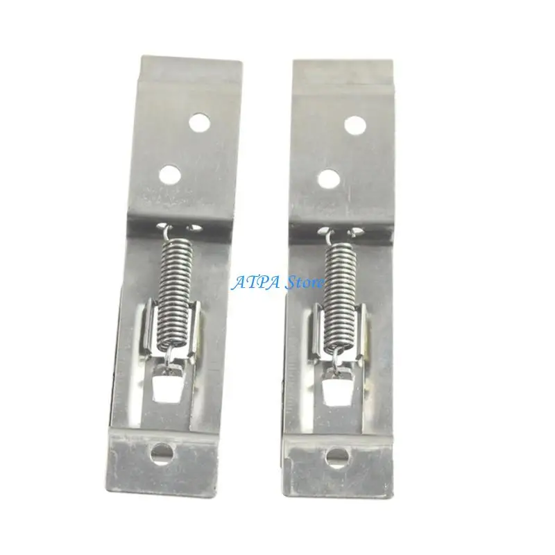 

U13C Rectangular License Plate Spring Loaded Stainless Bracket Truck Frame Holder Clamps Cover Trailer Number Plate Clips 2x
