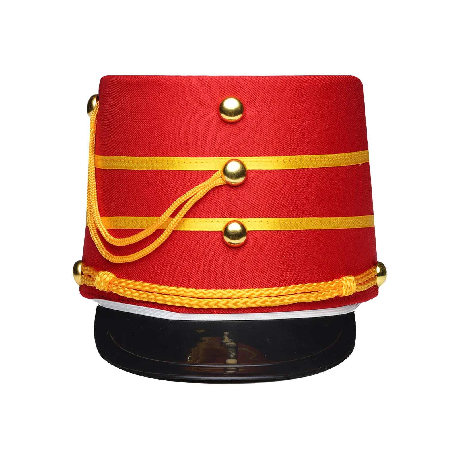 Marching Band Hat Drum Major Hat Nutcracker-Costume Accessory Honor Guard Orchestra Soldier Top Cap Halloween Cosplay Party Hat